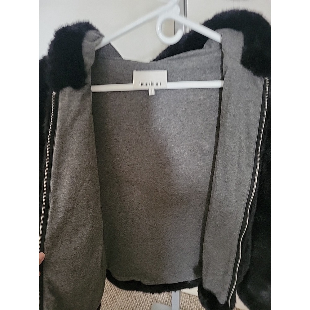 Heartloom Hooded Jacket Women's‎ Size Small Faux Fur in Black - Picture 8 of 9